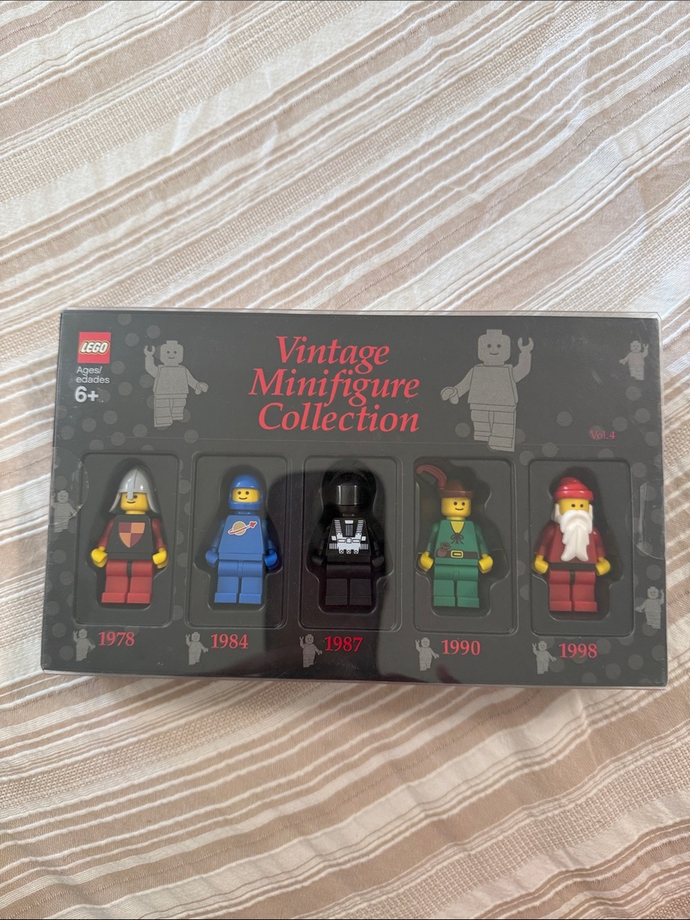 Lego Vintage Minifigure Collection - Black, Blue, Red, Green, Yellow